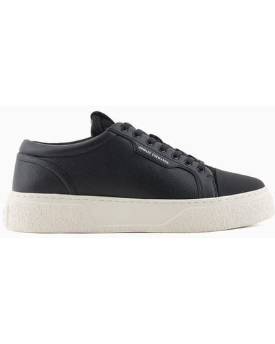 Armani Exchange Sneakers With High Sole - Black