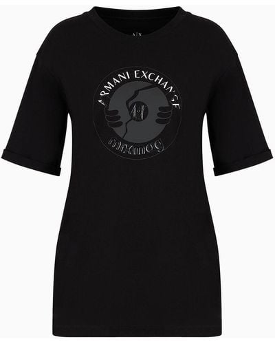Armani Exchange Relaxed Fit T-shirts - Schwarz
