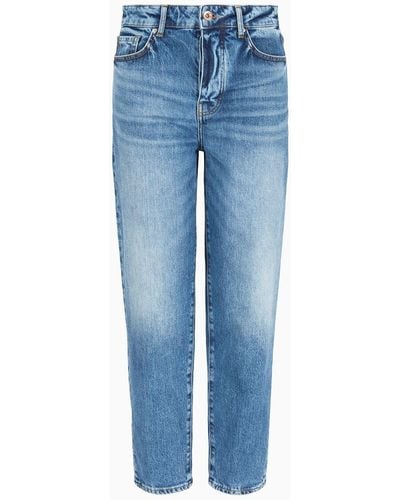 Armani Exchange Jeans J51 Carrot Fit In Comfort Cotton Denim - Blu