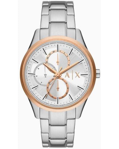Armani Exchange Steel Strap Watches - White