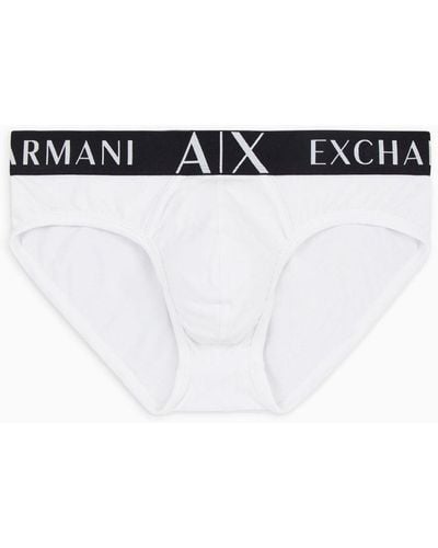 Armani Exchange Slip Aus Stretch-jersey - Weiß
