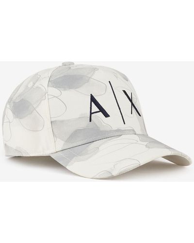 Armani Exchange Chapeau avec visière - Blanc