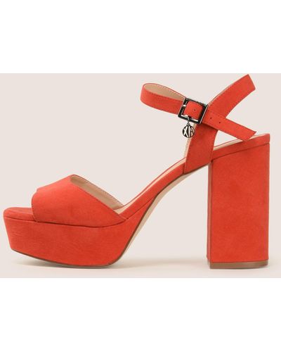 Armani Exchange Heeled Sandals Red