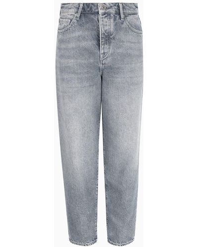 Armani Exchange J51 Carrot Fit Jeans In Comfort Cotton Denim - Gray