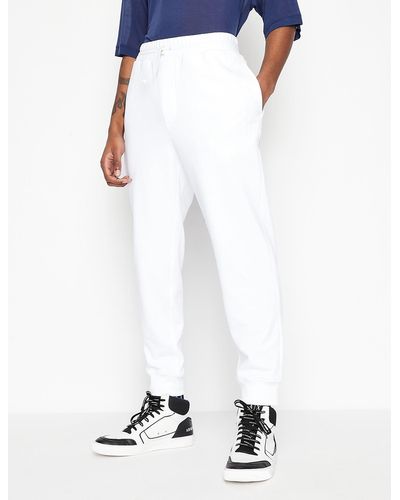 Armani Exchange Pantalon de sport en jersey de coton bio - Blanc