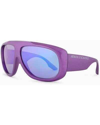 Armani Exchange Chunky Frame Sunglasses - Purple