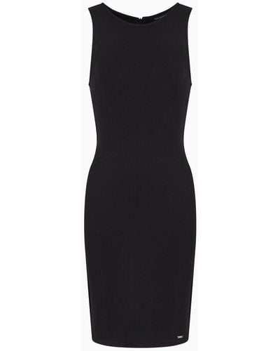 Armani Exchange Crepe Dress - Black
