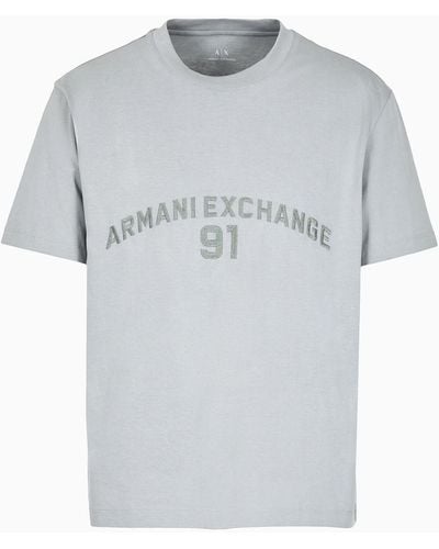 Armani Exchange T-shirts Coupe Standard - Gris