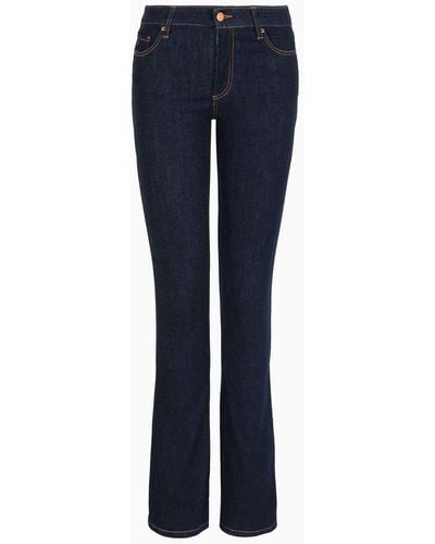 Armani Exchange Jeans J65 Flare Fit In Denim Stretch Indigo - Blu