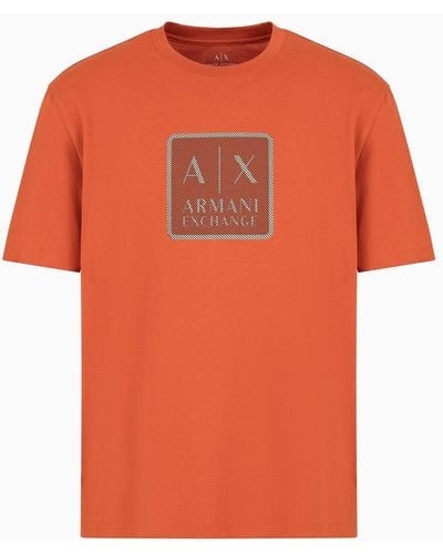 Armani Exchange Regular Fit T-shirts - Orange