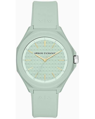 Armani Exchange Relojes Con Correa De Goma - Verde