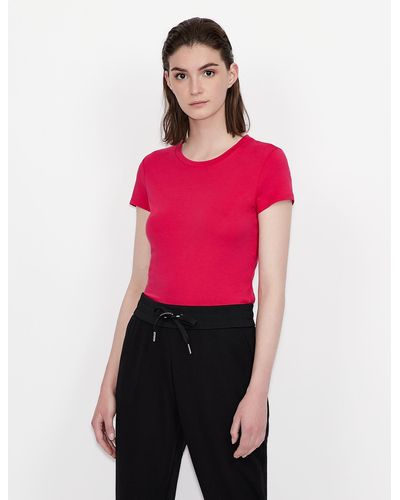 Armani Exchange Slim Fit Short Sleeve Pima Cotton T-shirt - Multicolor