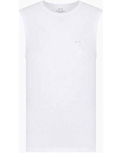 Armani Exchange Lounge Vest Tops - White