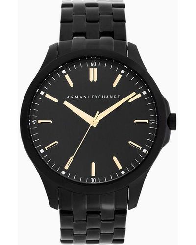 Armani Exchange Steel Strap Watches - Black