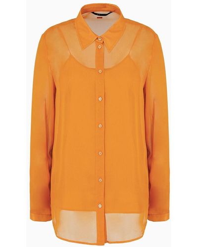 Armani Exchange Asv-chiffonhemd - Orange