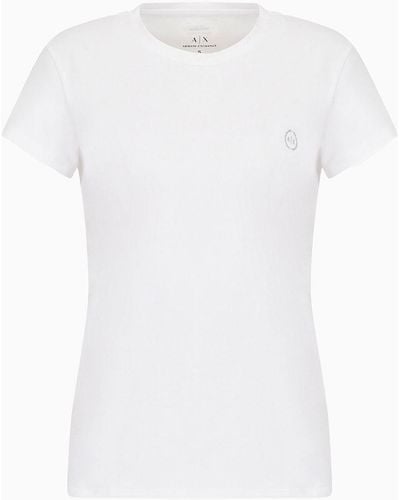 Armani Exchange Stretch Cotton Jersey Slim Fit T-shirt - White