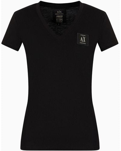 Armani Exchange Camisetas De Corte Estándar - Negro