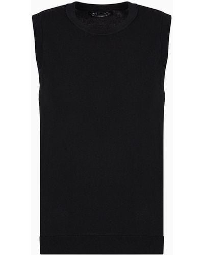Armani Exchange Knitted Tops - Black