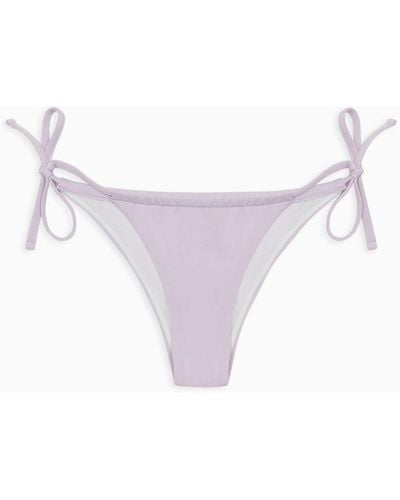 Armani Exchange Swimsuit With Laces In Asv Recycled Fabric - Purple