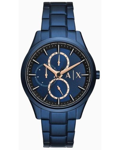 Armani Exchange Steel Strap Watches - Blue