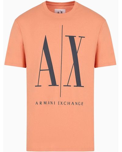 Armani Exchange Icon Logo Regular Fit T-shirt - Orange