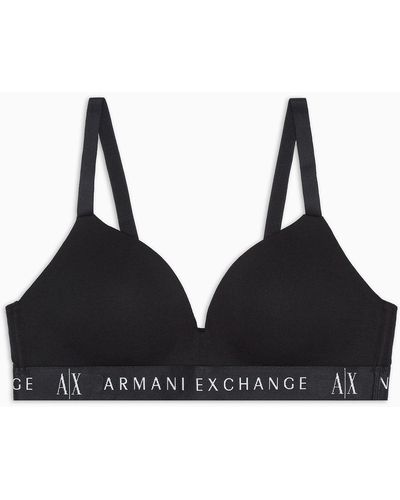 Armani Exchange Padded Bralette Bra - Black