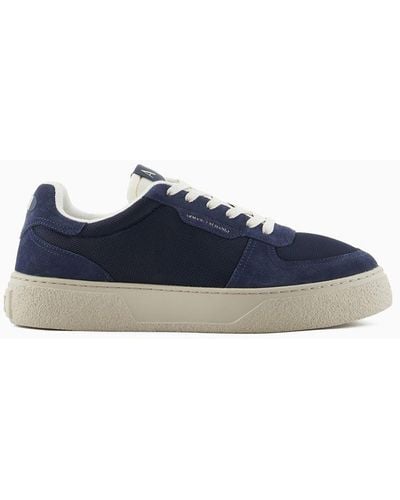 Armani Exchange Sneakers With High Sole - Blue