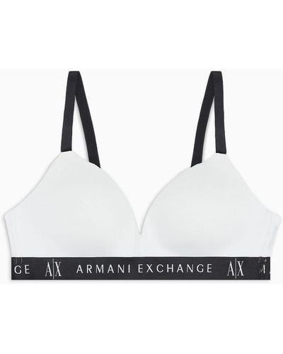Armani Exchange Padded Bralette Bra - White