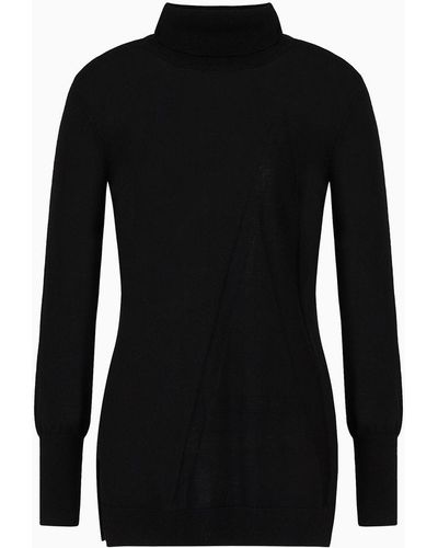Armani Exchange Knitted Turtleneck - Black