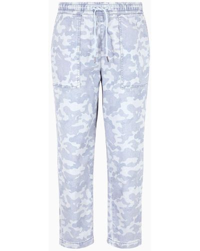 Armani Exchange Jeans Regular Fit In Denim Camouflage - Blu