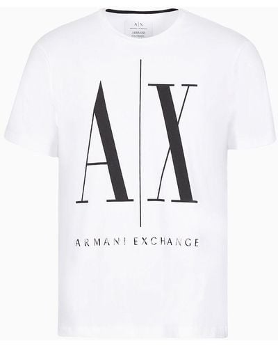 Armani Exchange T-shirt Coupe Classique En Jersey - Blanc