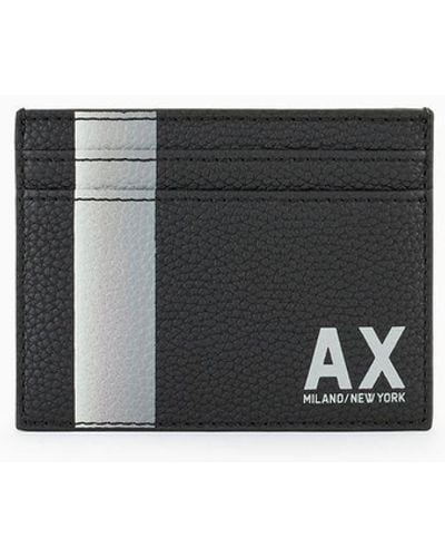 Armani Exchange Card Holder With Contrasting Band And Logo - White