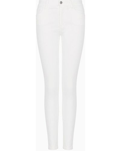 Armani Exchange Jeans J01 In Denim Ultra Stretch Super Skinny - Bianco