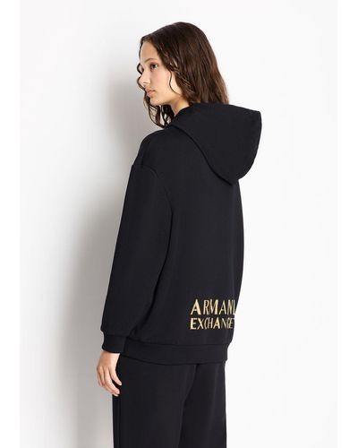 Armani Exchange Zip-up Sweatshirts - Black