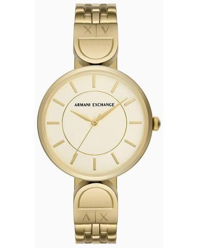 Armani Exchange Steel Strap Watches - White