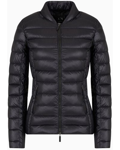 Armani Exchange Down Jacket With Ultra Light Padding - Black