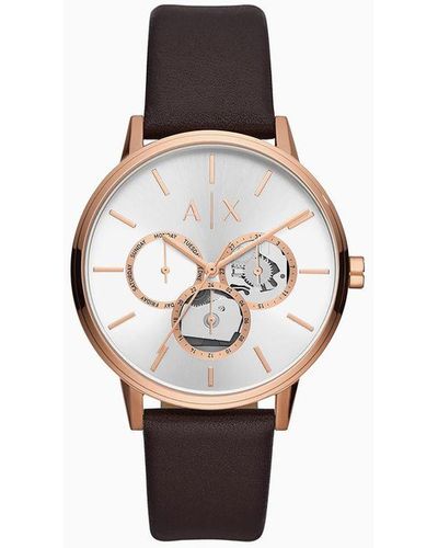 Armani Exchange Uhrenlederarmbänder - Weiß