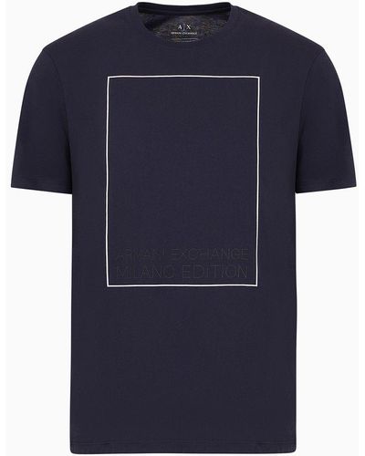 Armani Exchange Camisetas De Corte Estándar - Azul