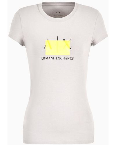 Armani Exchange T-shirt Slim Fit Armani Sustainability Values - Grigio