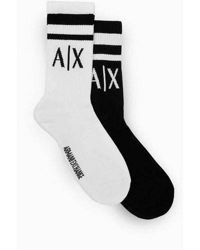 Emporio Armani Two Pack Of Terrycloth Socks - Black