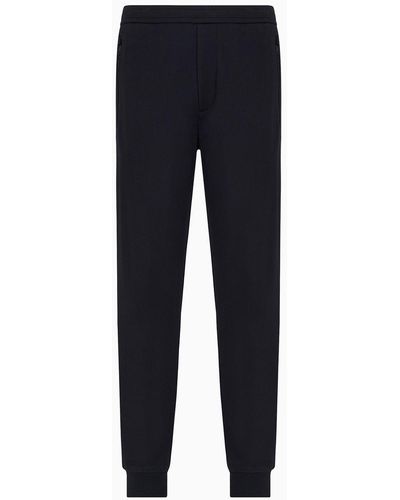 Armani Exchange Chino Trousers In Gabardine - Blue