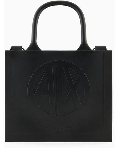 Armani Exchange Milky Bag Mit Geprägtem Logo Aus Recyceltem Material - Schwarz