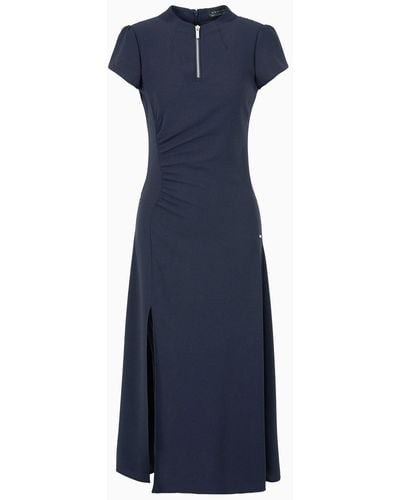 Armani Exchange Asv Midi Dress - Blue