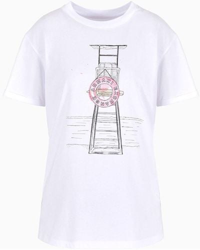 Armani Exchange Camisetas De Corte Desenfadado - Blanco