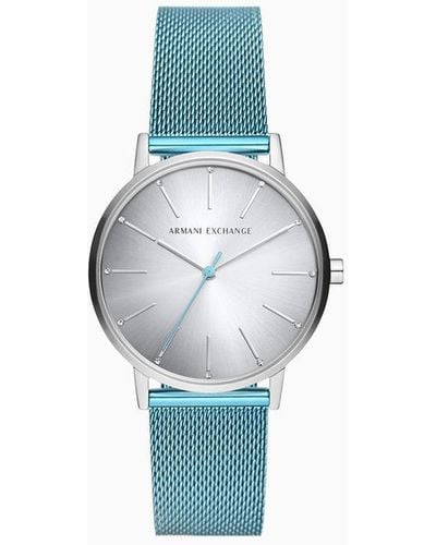 Armani Exchange Steel Strap Watches - Blue
