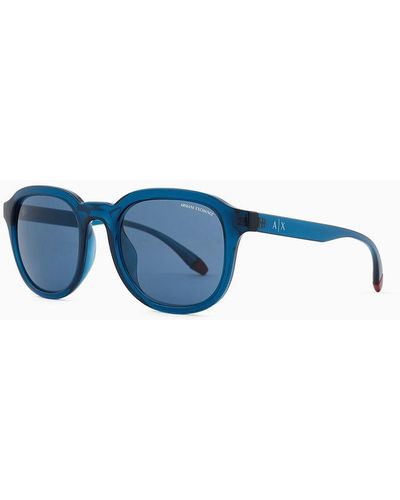 Armani Exchange Round Sunglasses - Blue