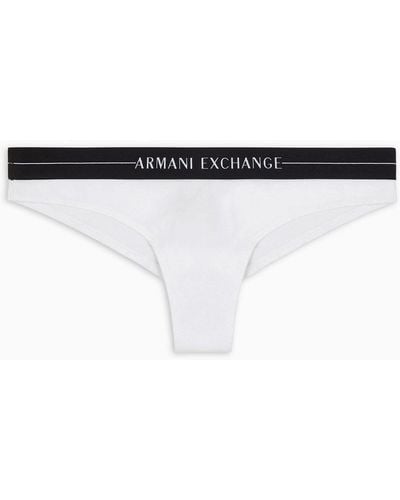 Armani Exchange Icon Logo Stretch Cotton Brief - White
