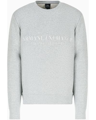 Armani Exchange Milano New York Crew Neck Sweatshirt - White