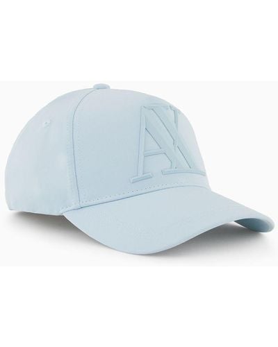 Armani Exchange Rubberised Logo Baseball Cap - Blue