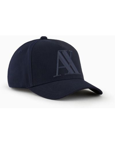 Armani Exchange Cappello Con Visiera E Logo - Blu